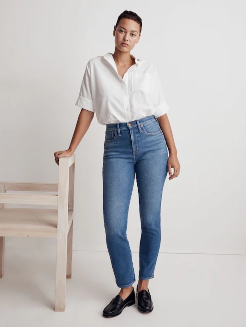 Madewell Curvy Stovepipe Jeans in Leaside Wash